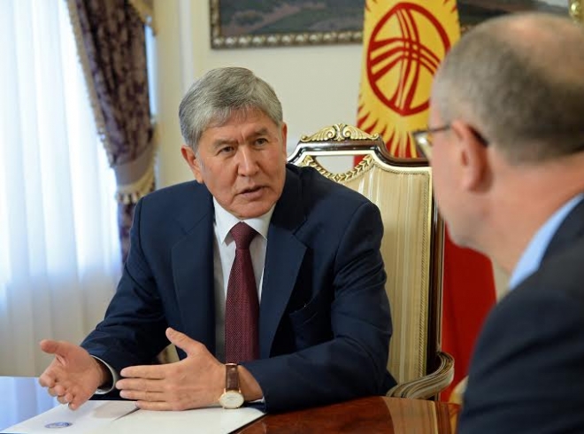 Президент Кыргызстана обсудил с главой Центра ООН ситуацию в Центрально-Азиатском регионе