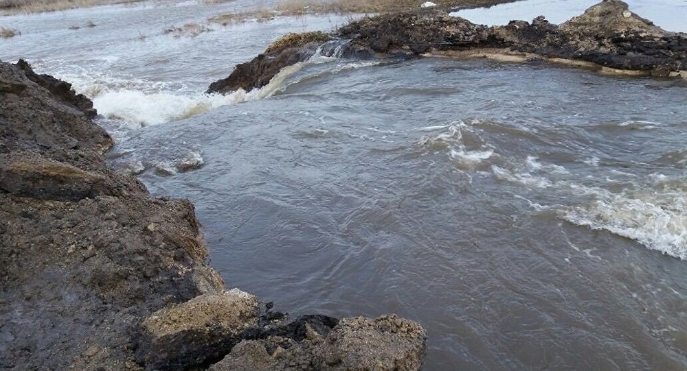 В Панфиловском районе повысился уровень воды в реке Аспара