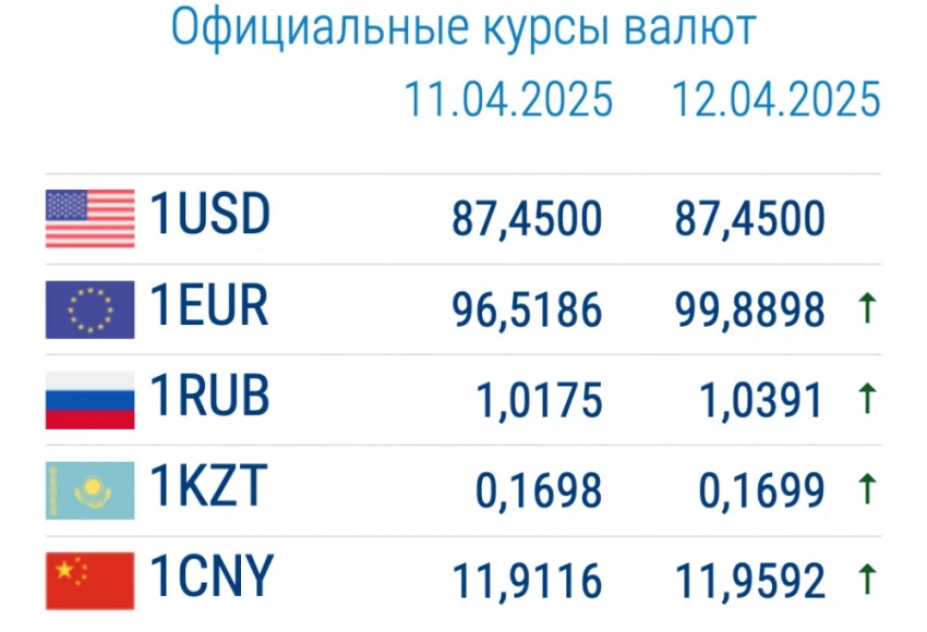 Курс валют в коммерческих банках 14 апреля: евро продают по 100 сомов