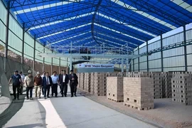 В Узгенском районе запустили завод по производству кирпича