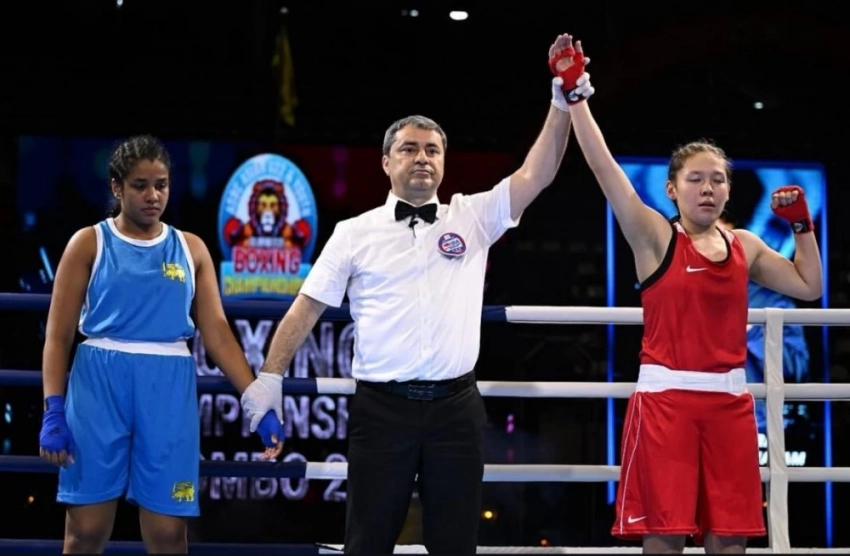 Асылбек кызы Аделя вышла в полуфинал чемпионата Азии по боксу