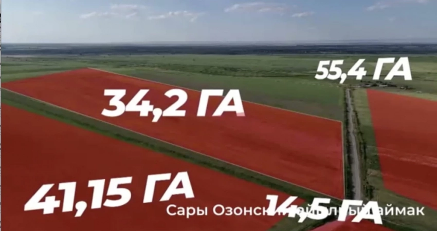 ГКНБ заявил о возвращении государству 990 гектаров земли в Сокулукском районе (фото)