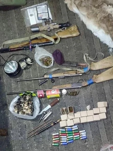 В Джети-Огузе изъяли 1200 запрещённых сетей, оружие и сотни боеприпасов