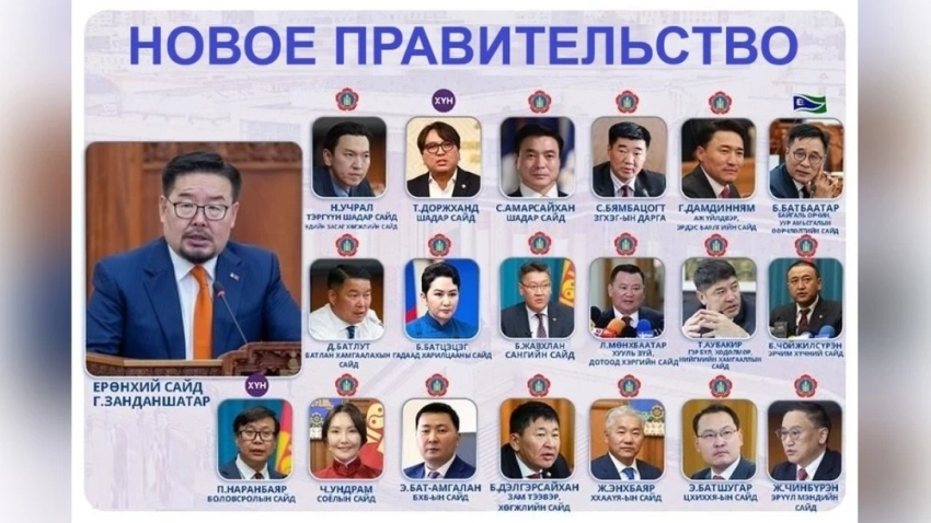 Новый премьер-министр Занданшатар представил своих министров