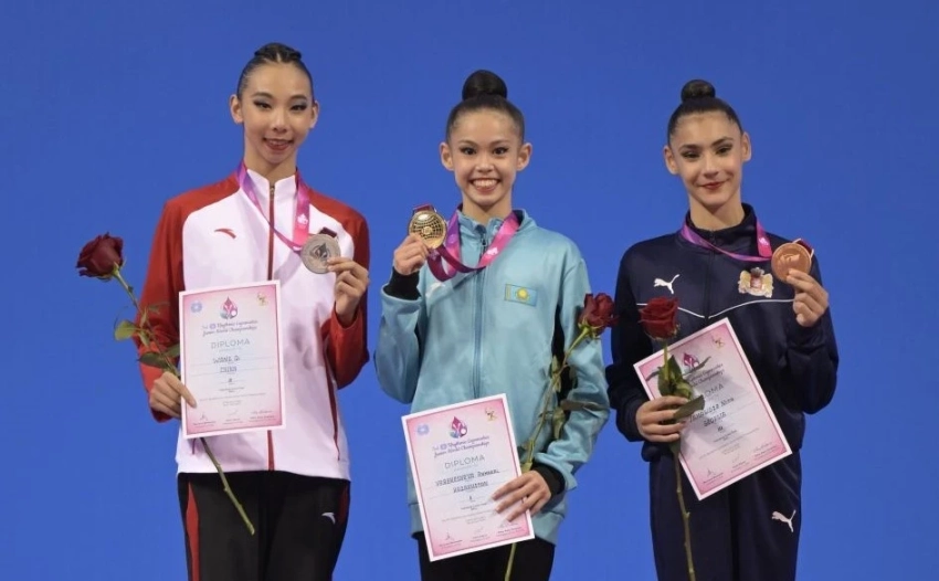 Впервые гимнастка из Кыргызстана выиграла юниорский чемпионат мира