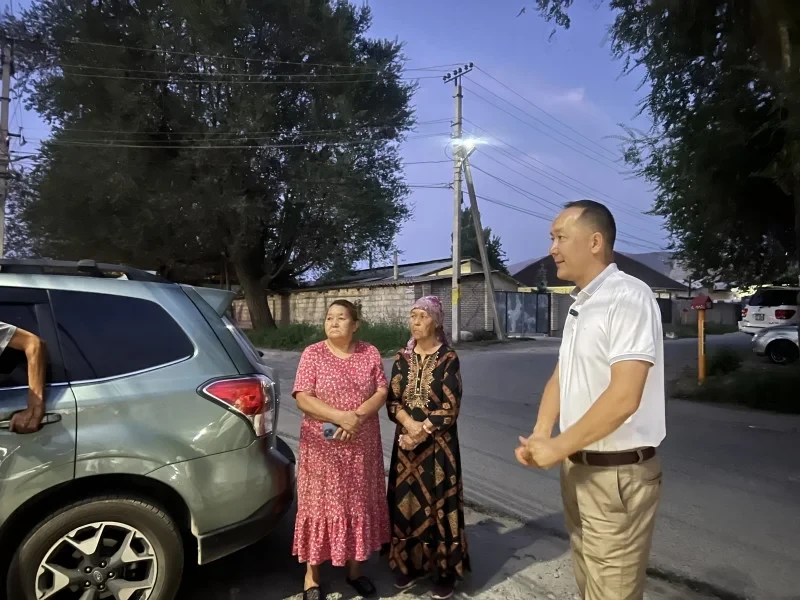 В жилмассиве «Кок-Жар» установили новое уличное освещение