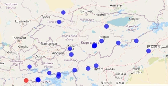 В Таджикистане вечером зарегистрировано землетрясение силой 4 балла