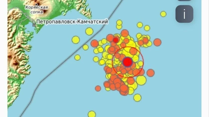 Землетрясение магнитудой 6,5 произошло на Камчатке 
