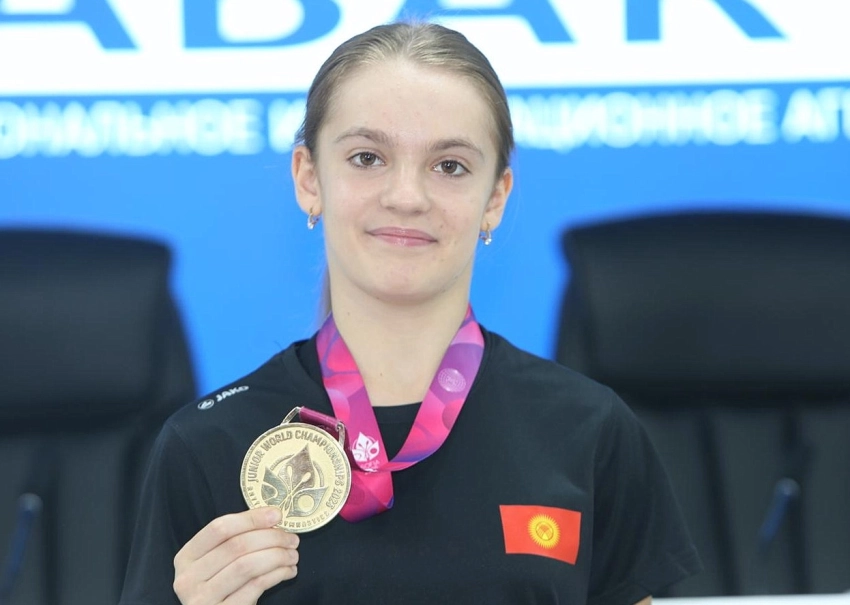 Кыргызстан на пьедестале: гимнастка Злата Аркатова стала чемпионкой мира