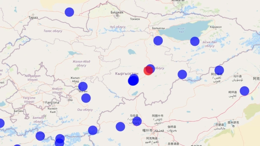 На территории Нарынской области произошло землетрясение