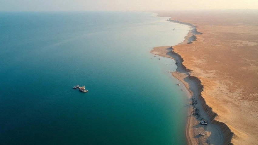 Уровень Каспийского моря достиг исторического минимума