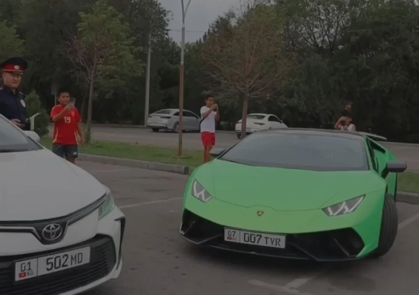 Lamborghini, которая нарушала ПДД на Иссык-Куле, поймали в Бишкеке
