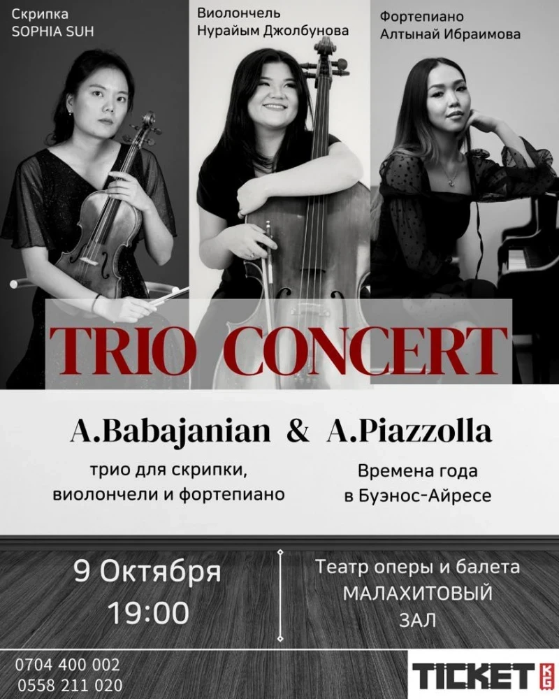 Скрипка, виолончель, фортепиано. Концерт классической музыки в Малахитовом зале