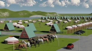 У озера Кель-Суу появится туристический лагерь в этно-стиле (эскизы)