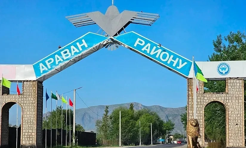 ­Эскизный проект арки на въезде в Араванский район показали в Минстрое