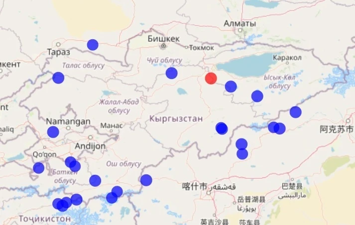 Ночью в Кыргызстане произошло еще одно землетрясение, четвертое за сутки