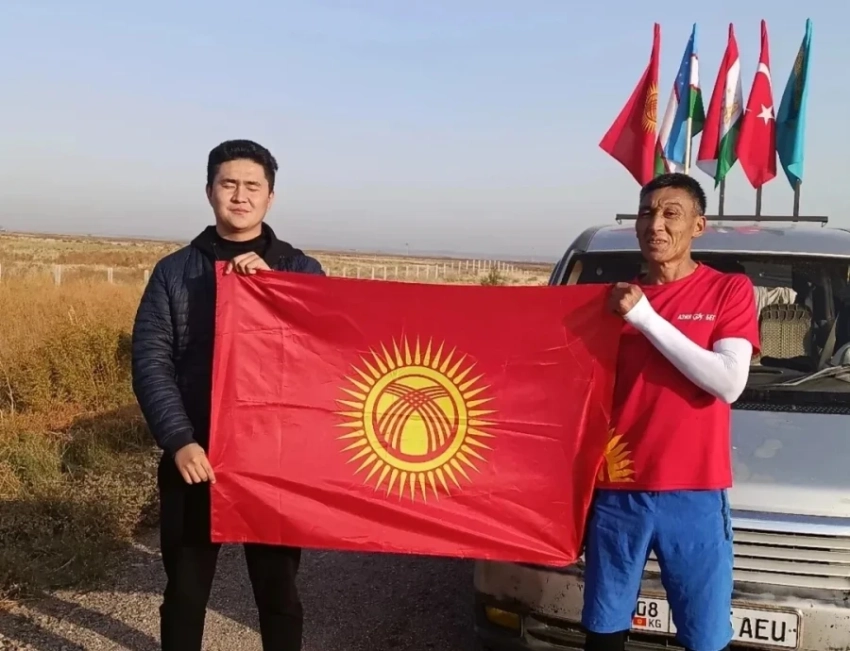 50-летний кыргызстанец отправился бегом до Ташкента