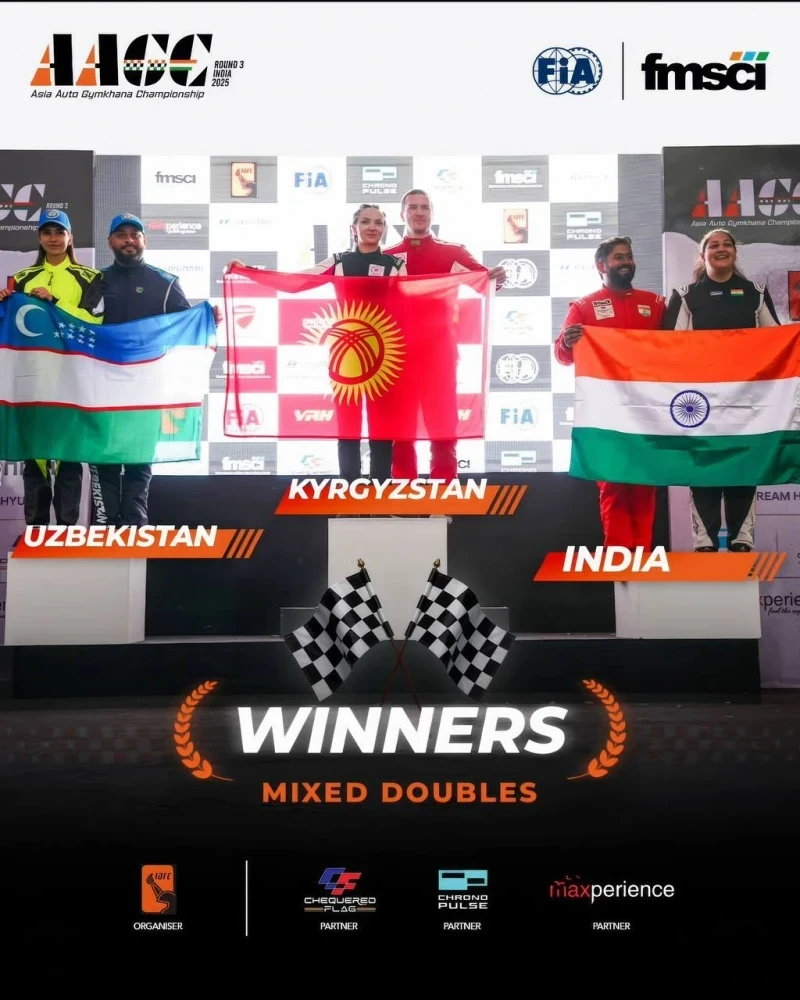 Кыргызстанцы вновь завоевали золото по джимхане на этапе чемпионата Азии в Индии