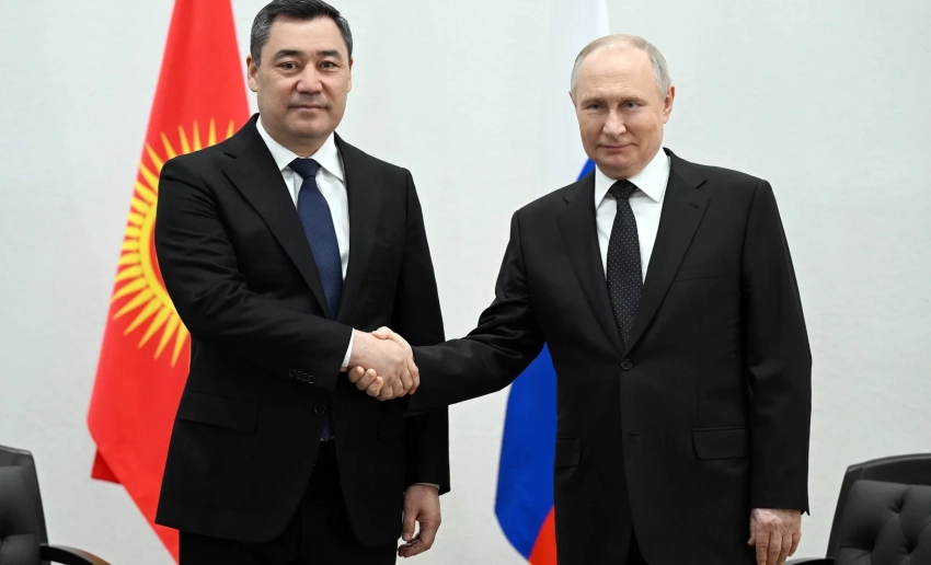 Началась официальная часть госвизита Владимира Путина в Кыргызстан