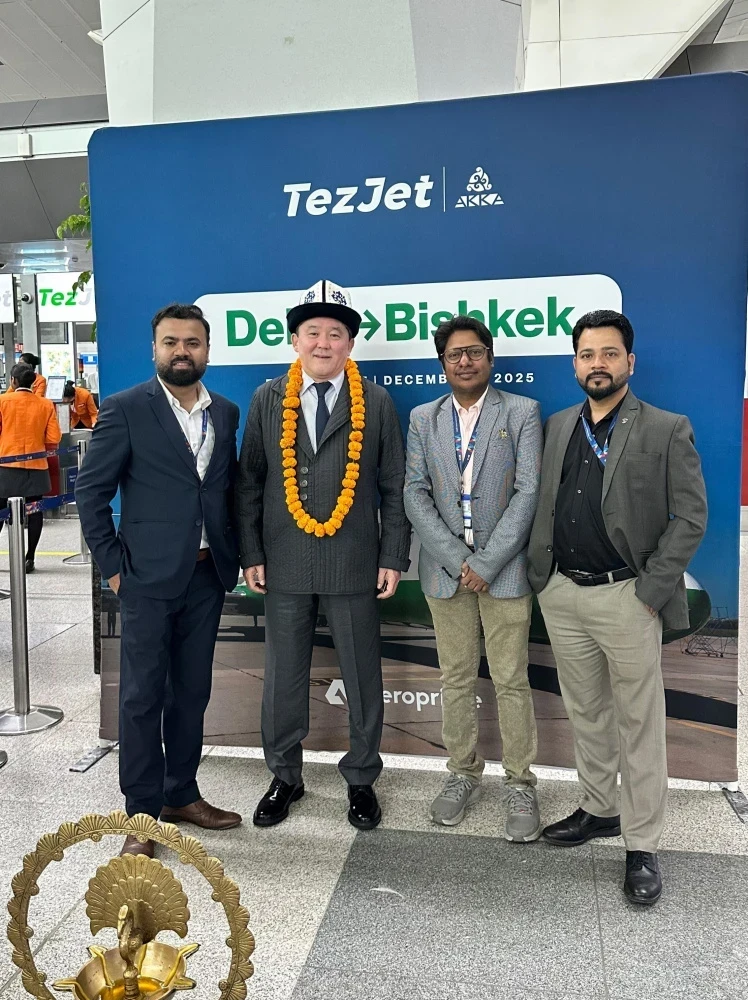 Запущен прямой регулярный рейс Дели - Бишкек - Дели