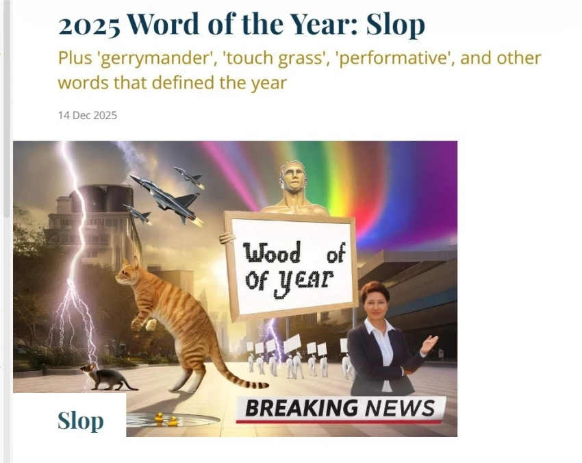 Что такое «слоп»? Американский словарь Merriam-Webster назвал слово 2025 года