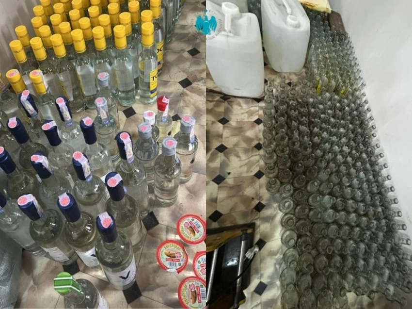 ГНС выявила подпольный цех по производству контрафактной водки