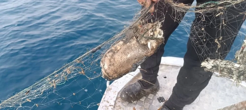В Иссык-Кульской области во время рейда изъяли 300 метров рыболовных сетей