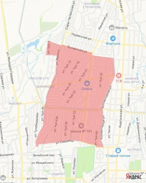 В одном из жилмассивов Бишкека на день отключат холодную воду (карта)