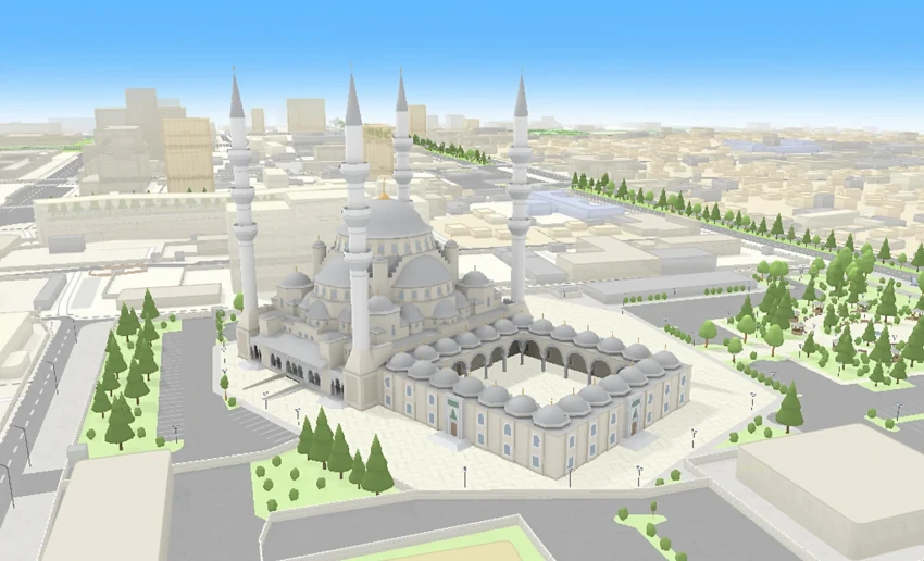 Появилась реалистичная 3D-модель Центральной мечети Бишкека