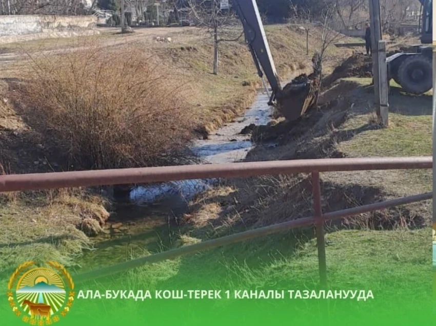 В Ала-Буке готовят канал Кош-Терек 1 к поливному сезону