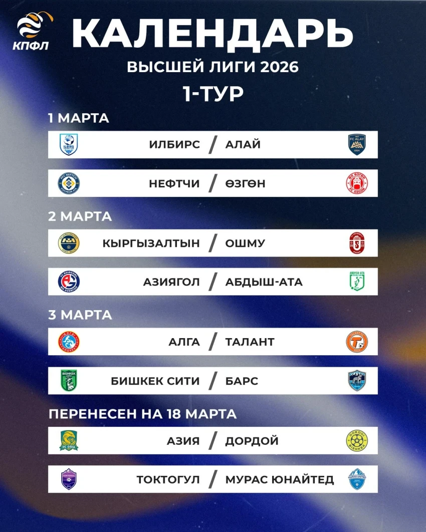 Новый сезон стартует 1 марта: полное расписание игр Высшей лиги