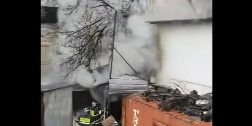 МЧС: Горел рынок "Геология", он ниже "Кудайбергена"