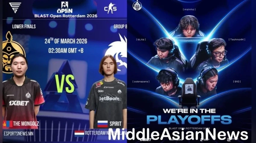 The MongolZ выбила российскую команду Team Spirit с BLAST Open Rotterdam 2026 в CS 2. Видео